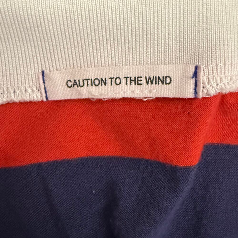 Cropped Striped Long Sleeve Polo | Women's XL | Caution to the Wind - Picture 3 of 7